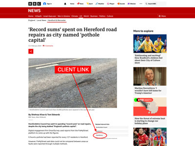BBC News coverage screenshot