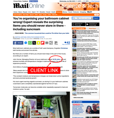 Daily Mail coverage screenshot