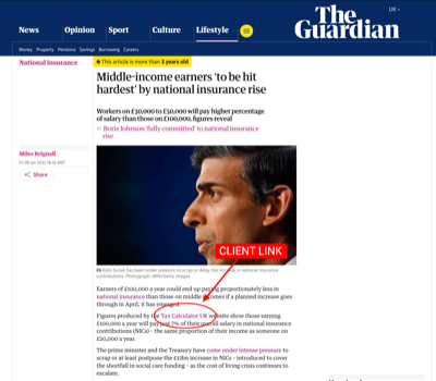 The Guardian coverage screenshot